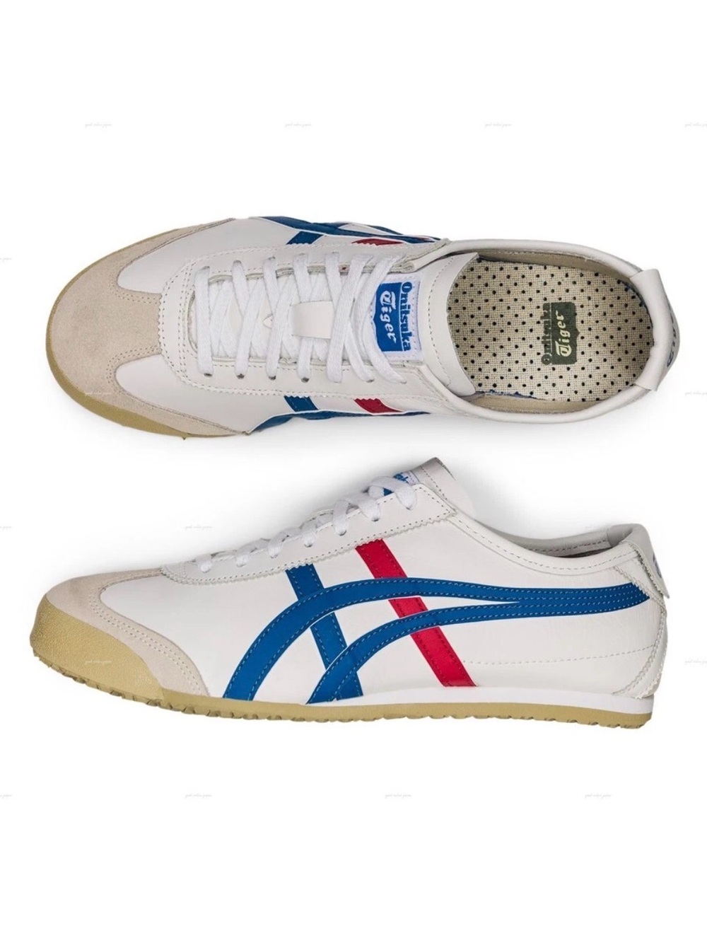 Onitsuka Tiger MEXICO 66 1183C102 100 WHITE BLUE womens US8.5/mens US7 - Picture 3 of 8
